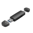 Картридер Vention USB 3.0 A+C SD+TF Черный CLKB0