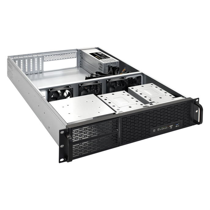 Серверная платформа ExeGate Pro 2U650-06/2U2098L RM 19", высота 2U, глубина 650, Redundant БП 2x800W, USB+USB3.0 EX293878RUS