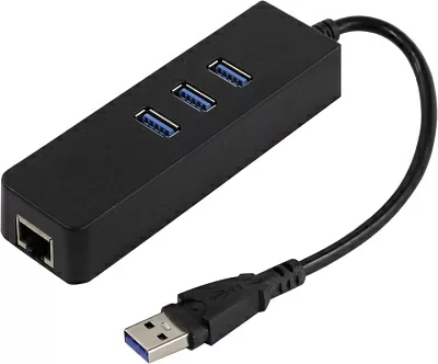 Сетевая карта KS-is KS-405 USB3.0 Hub 3 port LAN подкл. USB