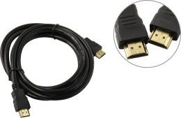 Кабель HDMI ExeGate EX-CC-HDMI2-2.0 19M/19M, v2.0, 2,0м, 4K UHD, Ethernet, позолоченные контакты EX294698RUS