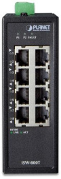 ISW-800T коммутатор для монтажа в DIN рейку/ IP30 Compact size 8-Port 10/100TX Fast Ethernet Switch -40~75 degrees C