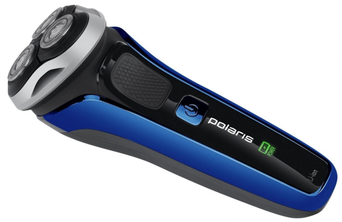 Бритва сетчатая Polaris PMR 0304R питан.:элек.сеть/аккум. черный/синий