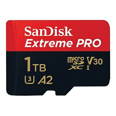 Карта памяти SanDisk Extreme PRO SDSQXCD-1T00-GN6MA microSDXC Memory Card 1Tb UHS-I U3 V30 A2 + microSD-- SD Adapter