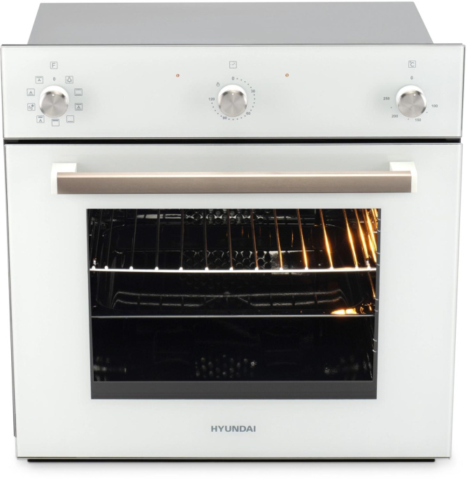 Духовой шкаф Электрический Hyundai 6009.03 WG белый стекло