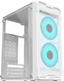 Корпус mATX Oklick OCC-MN302F, Mini-Tower, без БП,  белый