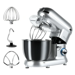 Кухонный комбайн RAGEX R101-900 9 в 1, 4.5 литра, 6 скоростей, 1500 Вт, серебристый