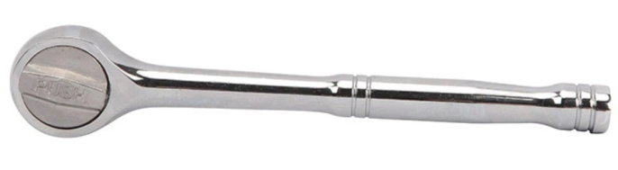 Трещотка WorkPro WP271021 привод 1/4", хром-ванадиевая сталь, полностью отполированная, система для быстрого съема головок 1/4", эргономичная рукоятка