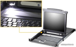 KVM консоль ATEN 19" 16-Port PS/2-USB VGA Single Rail LCD KVM Switch CL5716N-ATA-RG