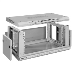 Шкаф телекоммуникационный 19" настенный 4U ExeGate EC-WM-4U.450.G.GREY 19”, 4U, 600x450x280mm ШхГхВ , передняя дверь закаленное стекло, съемные боковые панели, пыле- и влагозащита IP23, светло-серый RAL 7035 EX300251RUS