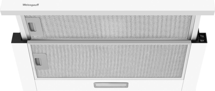 Вытяжка встраиваемая Weissgauff Tel 06 1M WE белый управление: кулисные переключатели 1 мотор