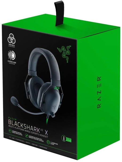 Наушники с микрофоном Razer Blackshark V2 X черный 1.3м мониторные оголовье RZ04-03240100-R3M1