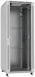 Cabeus SH-05C-42U80/80 Шкаф монтажный телекоммуникационный 19" напольный для распределительного и серверного оборудования 42U 800x800x2055mm (ШхГхВ) передняя стеклянная и задняя сплошная металлическая двери, ручка с замком, цвет серый (RAL 7035)