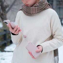 Мобильный аккумулятор Solove W7 10000mAh QC3.0 12W 3A USB-A/USB-C розовый W7 PINK RUS