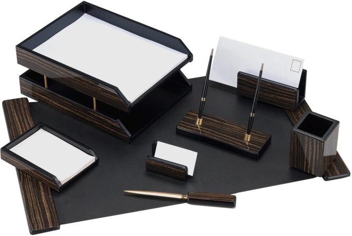 Настольный набор Good Sunrise 8FE-1A, ЛЮКС, 8 предметов, черный