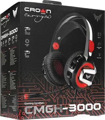 Наушники игровые CMGH-3000 Black&red Crown