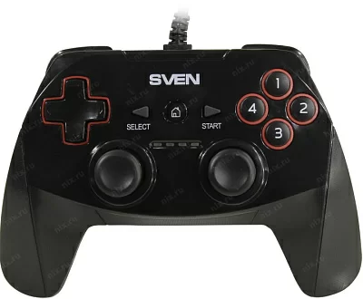 Геймпад SVEN GC-250 Black (Vibration 10кн. 4поз.перекл. 2мини-джойстика USB)