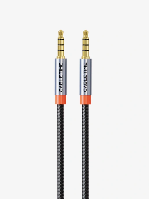 Аудиокабель CABLETIME CF18L (CT-AM35M-AG2) 2 м, 3,5 мм - 3,5 мм - Black Braided