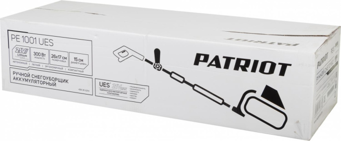 Снегоуборщик электр. Patriot PE 1001UES 0.3кВт