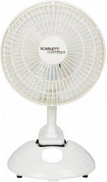 Вентилятор настольный Scarlett SC-DF111S01 25Вт скоростей:2 белый