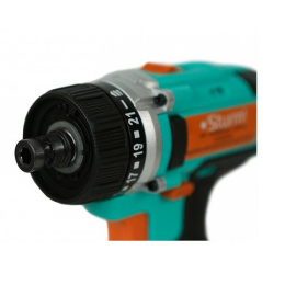 Sturm! CD3618T Дрель аккумуляторная Sturm! 18 В, 1BatterySystem, 2 акк. 2,0Ач,съемный патрон, кейс [CD3618T]