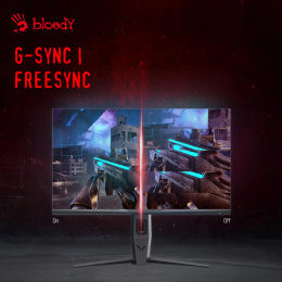 27" Монитор BLOODY MN271Q,  2560x1440,  IPS,  180Гц,  2хHDMI,  2хDP,  серый