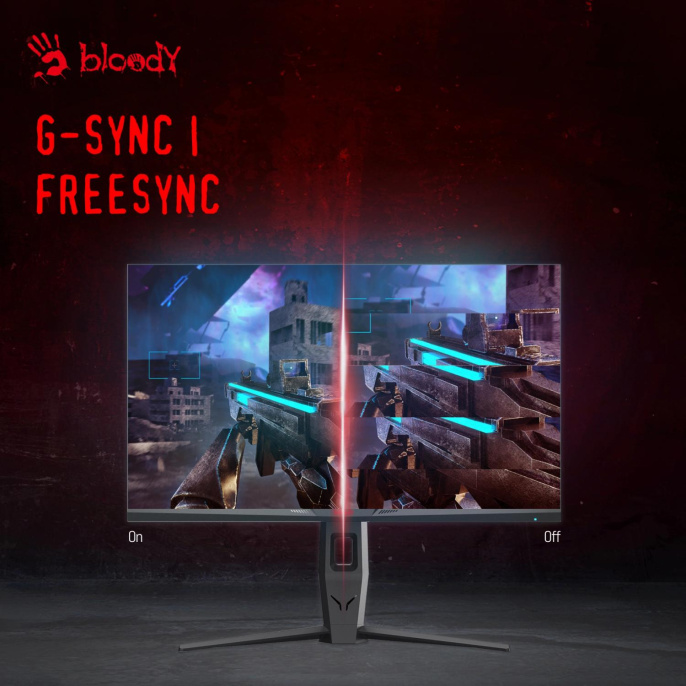 27" Монитор BLOODY MN271Q,  2560x1440,  IPS,  180Гц,  2хHDMI,  2хDP,  серый