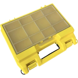 Ящик д/дрели и УШМ JETTOOLS 400x335x145мм с морозостойкими замками, органайзером и подложкой 16" JT17005