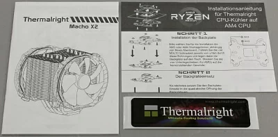 Вентилятор Thermalright Macho X2 Cooler (3пин 775/1155/1366/2011/AM4-FM1 15дБ 800 об/мин Cu+Al+тепл.тр)