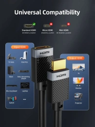 Удлинительный кабель CABLETIME CH25L (CT-HDMF4K-AG2) 2 м, черный, 4K60Hz HDMI