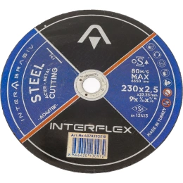 Отрезной круг Steel A046TBF 230x2.5x22 мм, Т41, металл Interflex 4078232510