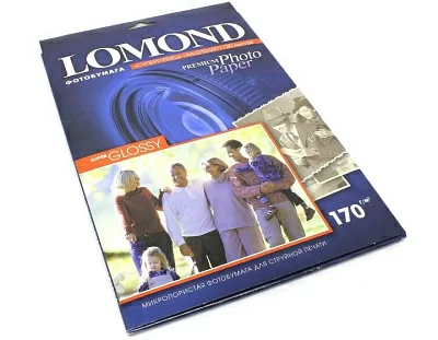 LOMOND 1101101 Бумага струйная А4, суперглянцевая, односторонняя, 170гр, 20 листов