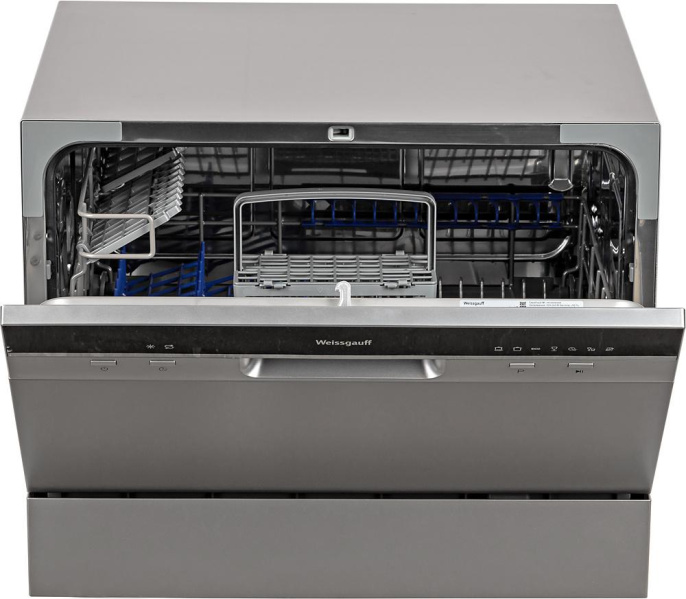 Посудомоечная машина Weissgauff TDW 4017 DS серебристый/черный компактная