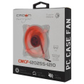 CROWN Вентилятор для компьютерного корпуса CMCF-12025S-1210 120*120*25мм;Красный 4LED;1500 об/мин;35CFM;20Дб;Подшипник скольжения;3pin+MOLEX папа-мама 40+10см
