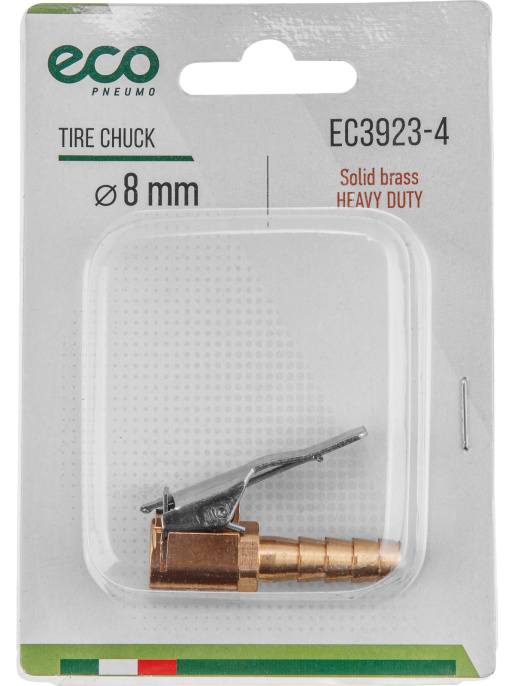 Наконечник для подкачки шин елочка 8 мм, латунь ECO EC3923-4