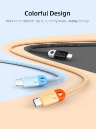Кабель USB CABLETIME CUP4H (CT-CM60-PBW1) черный, 1 м, 60 Вт
