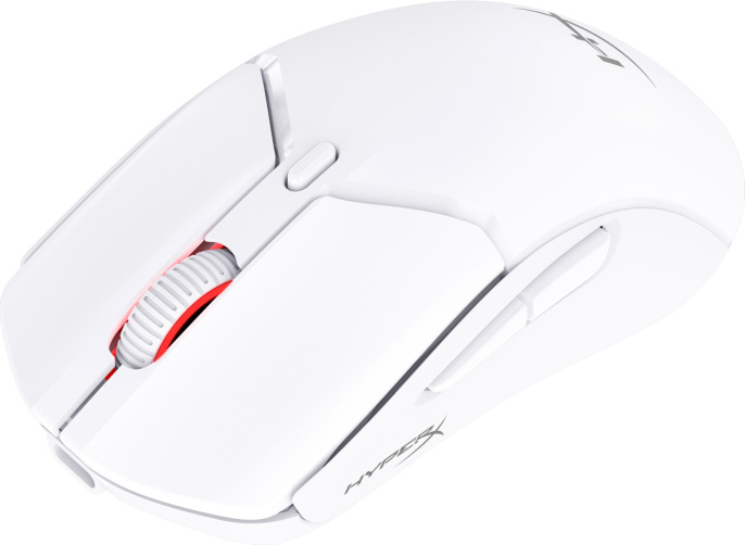 Мышь HyperX Pulsefire Haste 2 Mini Белый 7D389AA полноразмерная, симметричная, проводная USB/беспроводная радио/Bluetooth, частота опроса: до 1000Гц, сенсор оптический 26000dpi, скорость: 650 IPS, ускорение: 50G, 6 кнопок, колесо с нажатием, долговечно