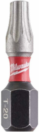 Бита Milwaukee Shockwave TX20 25мм 3шт (4932500363) (для использования с ударными шуруповертами, закаленная лазером, геометрия Shock Zone, конструкционная сталь)