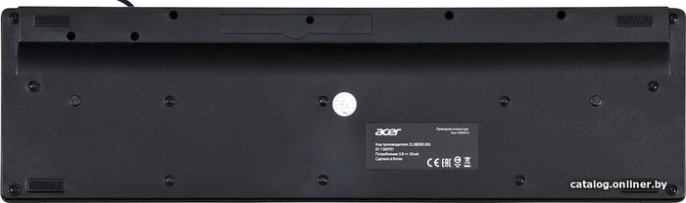Клавиатура Acer OKW010 черный USB slim Multimedia ZL.KBDEE.002 кабель 1.45м