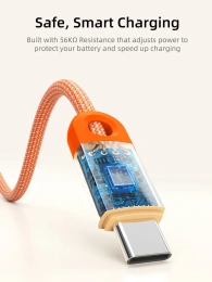Кабель USB CABLETIME CUP4H (CT-CM60-PBW1) черный, 1 м, 60 Вт