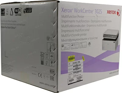 Комбайн XEROX WorkCentre 3025 (3025V/BI / 3025V_BI) (A4, 20 стр/мин, 128Mb, 600x600dpi, МФУ, USB2.0, WiFi)