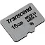 Флеш карта microSD 16GB Transcend microSDHC Class 10 UHS-1 U1, (без адаптера), TLC