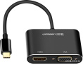 Адаптер UGREEN CM162 50505 USB-C to HDMI + VGA +USB 3.0 Adapter With PD. Цвет: серый космос (50505_)