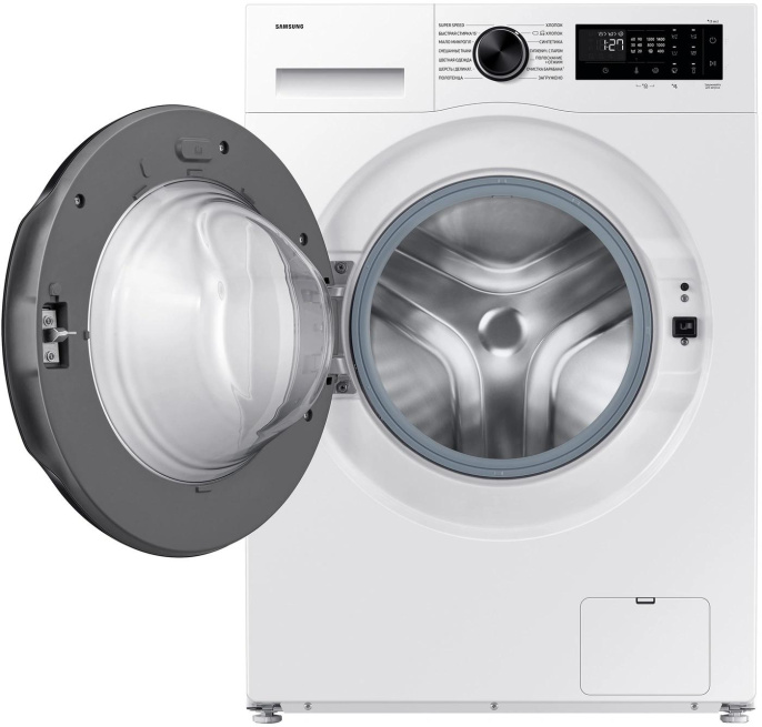 Стиральная машина Samsung WW90DG5U34AELP, с фронтальной загрузкой, 9кг, 1400об/мин, с паром, инверторная