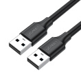 Кабель UGREEN US102-10309 USB-A 2.0 M to USB-A 2.0 M , скорость до 480 Мбит/с, 1m, Black