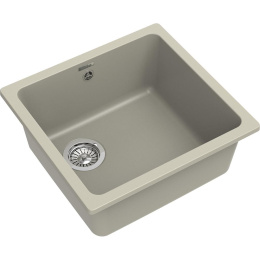 Кухонная мойка RIVELATO RIVELATO Мойка BERKANA 45 1-чаш 485*455, монтаж: универсальный, материал: кварц, цвет: топаз BK-45 topazio