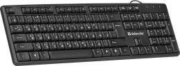 Клавиатура Defender HB-520, USB, мембранная, черный [45522]