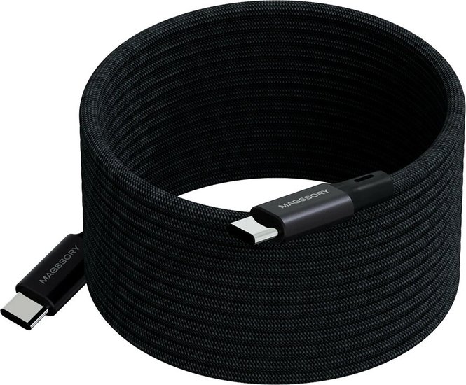 Кабель Magssory Link C CBL021 USB-C 2.4м Черный (CBL021b) (магнитный, 240 Вт, Quick Charger, Power delivery)