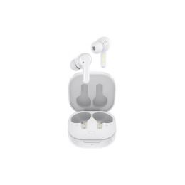 Беспроводные наушники QCY-T13 White Чипсет: Jieli AD6976D. Bluetooth 5.1. Поддержка профиля: HSP/HFP/A2DP/AVRCP. Динамик: 7.2 мм динамический драйвер. Аудиокодек Aptx HD. Время музыки: 8 ч. Время вызова: 5 ч. Четыре микрофона с шумоподавлением для звон