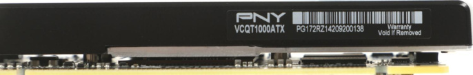 Видеокарта PNY NVIDIA  T1000 T1000 4ГБ GDDR6, Low Profile,  Bulk [vcnt1000-sb]