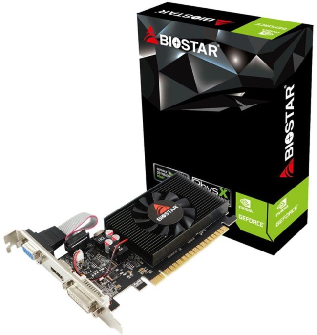 Видеокарта Biostar NVIDIA  GeForce GT 710 VN7103THX6 2ГБ DDR3, Low Profile,  Ret